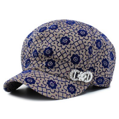 Siloqin dame newsboy caps høst dame lue snapback cap kvinne trend hip hop cap sløyfe rutete solhatt: Farge -2
