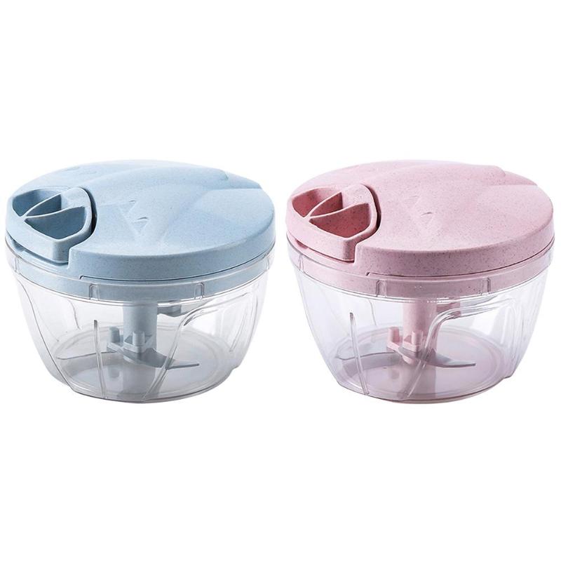 Trituradora giratoria de frutas y verduras, trituradora de carne Manual de acero inoxidable, paja de trigo, cortador de ajo, electrodomésticos para alimentos