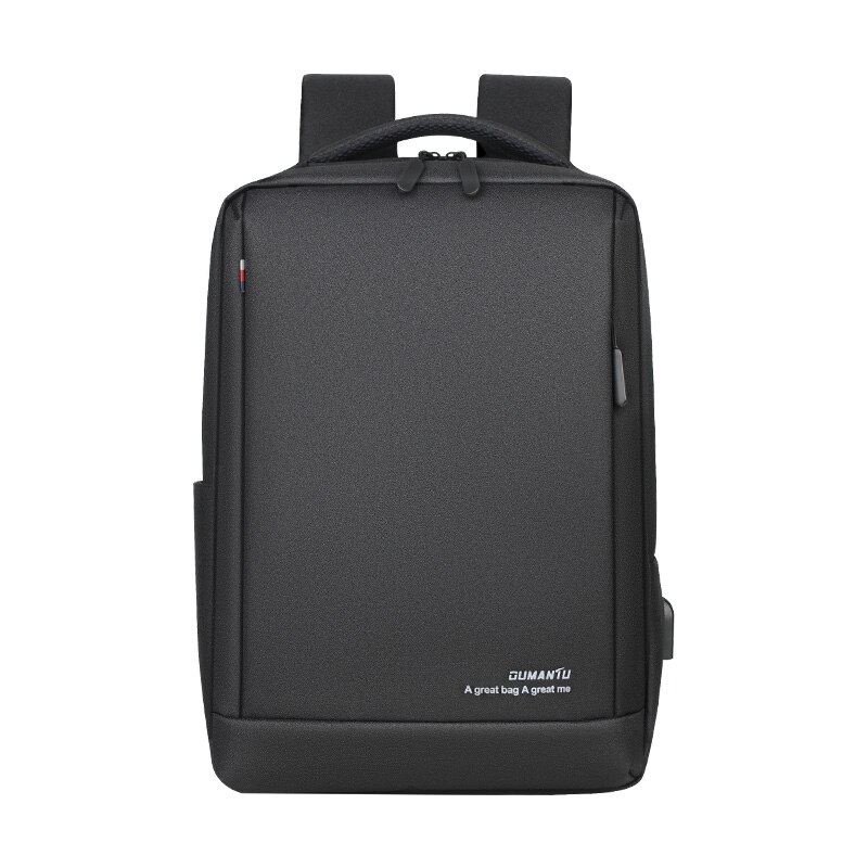 Mochila Oxford antirrobo para ordenador portátil de 15 pulgadas para hombre y mujer, morral escolar de viaje, informal, con carga USB: BLACK