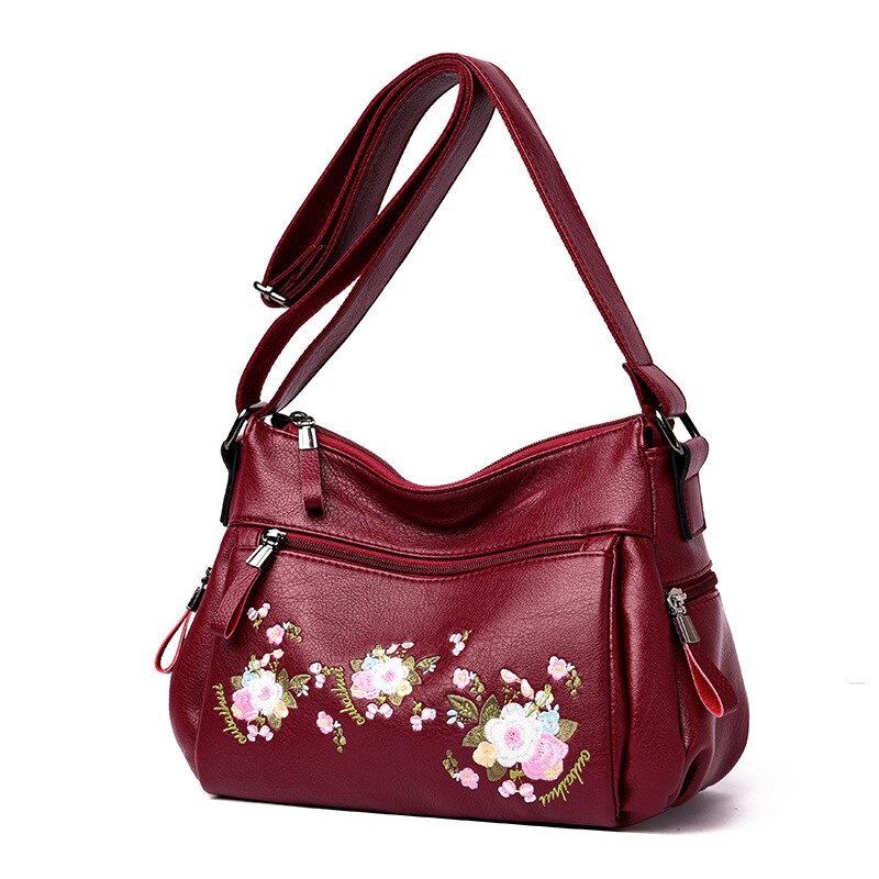 Bolso de hombro para mujer, bolso de hombro para mamá, bordado informal, versátil, para mujer