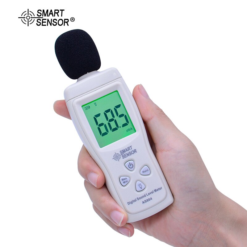 SMART SENSOR AS804 Digital sound level meter 30-130dB Noise dB Decibel meter monitor Tester Metro Noise Tester Diagnostic-tool