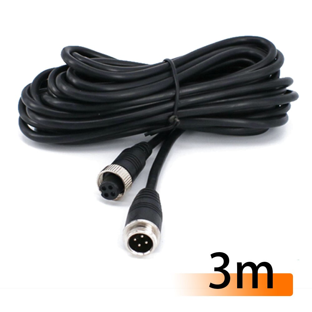 16FT 5M 5pcs Car Video Extension Cable 4-Pin Aviation Connector car camera Video For Camera DVR: 3m