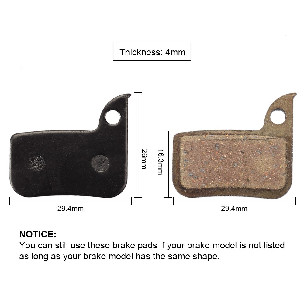 4 Pairs Organic MTB Bike Brake Pads Cycling Road Bicycle Resin Disc Brake Pad For SRAM HRD Red 22 B1 HRD Force 22 HRD CX1