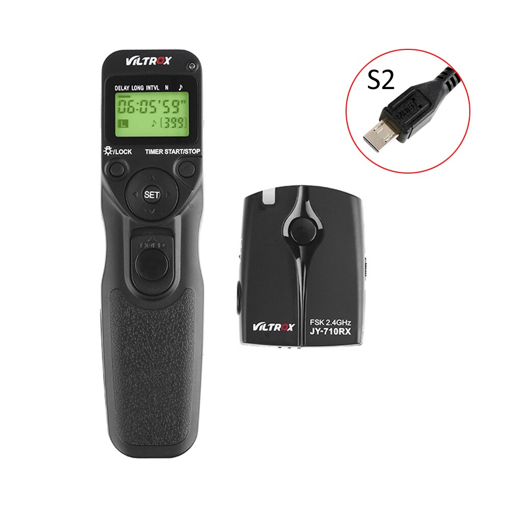Viltrox jy -710-s2 draadloze timer lcd camera ontspanknop afstandsbediening voor sony  a7 iii  a7 riii  a7ii a7 rii  a7 a7s a6500 a6300