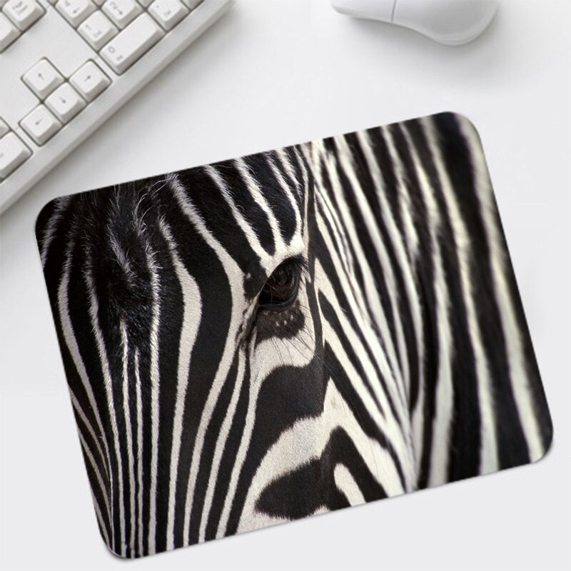 MRGBEST Animal Zebra Mice Mat Computer Gaming Printed Mouse Pad Small Size High-end Rubber Softy for Desktop Game Pad Mat