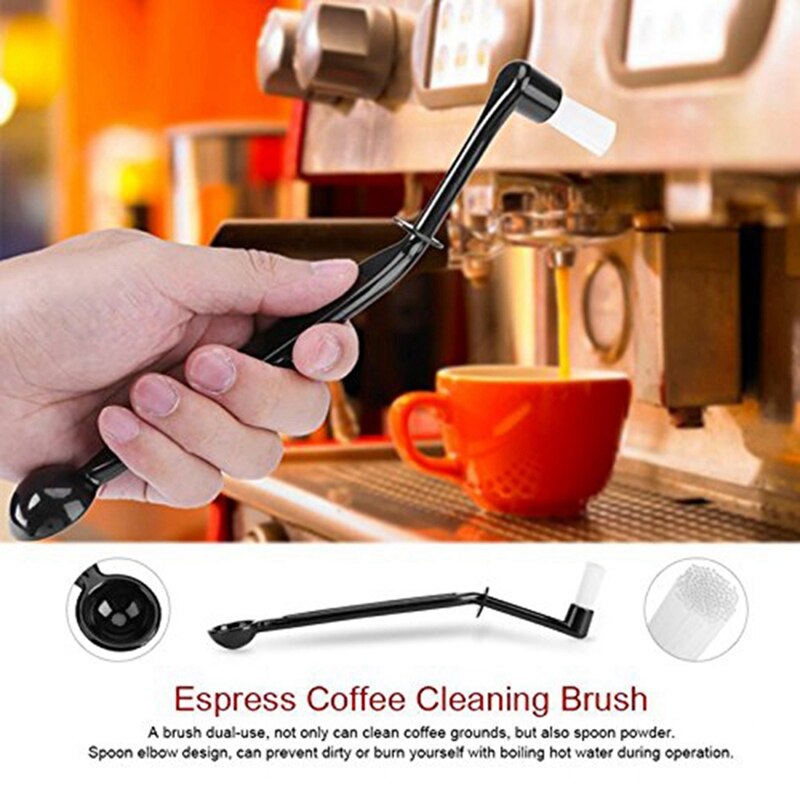 Coffee Machine Cleaning Brush With Spoon Tool Set For Espresso Machine Group Head