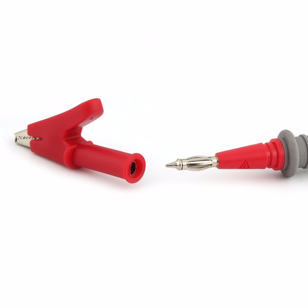 2 Pcs Full Protective Alligator Clips Crocodile Electrical Clamp for Multimeter Test Leads Pen Testing Cable Probe