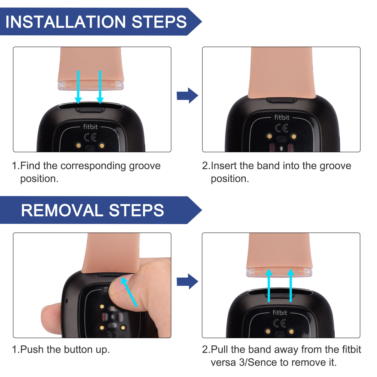 Siliconen Horloge Band Voor Fitbit Versa 3 Band Smartwatch Sport Armband Voor Fitbit Versa Gevoel Waterdicht Wrist Band Accessoires