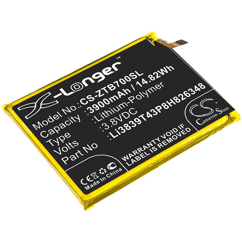 Cs 3900 mah  / 14.82wh akkus für zte  a7010,  blade  a7 ,  blade  a7s, ea72020 li3839 t 43 p 8 h 826348