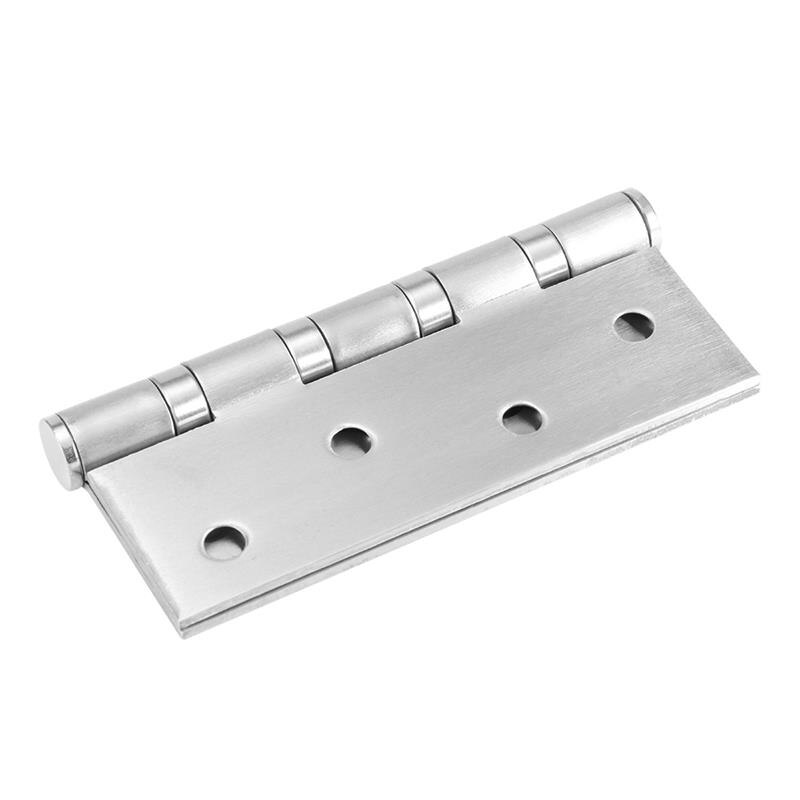 2pcs Stainless Steel Hinges Ball Bearing Door Hinges Non-Removable Pin Room Wood Door Hinges Silver Hinges