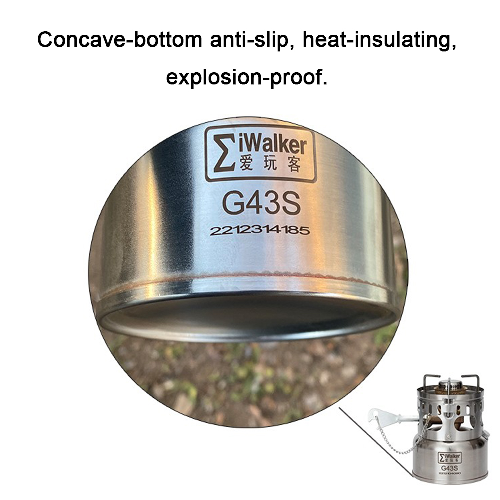 Camping Mini Liquid Fuel Oil Stove with Silent Burner Portable Outdoor Stainless Steel 200ml Fuel Capacity Easy Storage