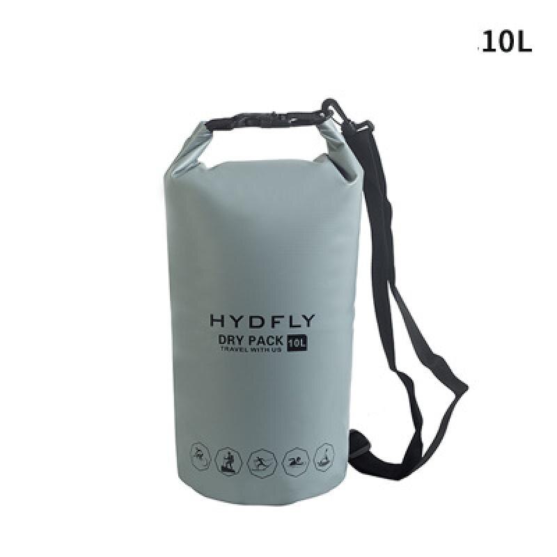 1 stuk water sport reddingsboei zwem reddingsboei drijfzak waterdichte pvc opblaasbare zwemboei lucht droog sleep zeil drijfzak: Grijs 1