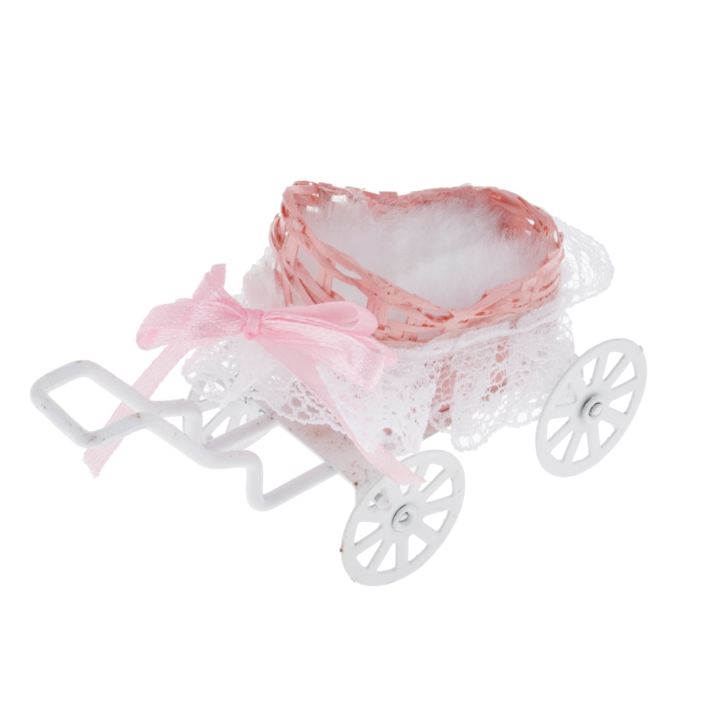 Metalen Miniatuur Meubels Pop Wandelwagen Voor 1/12 Schaal Dollhouse Leven Scènes