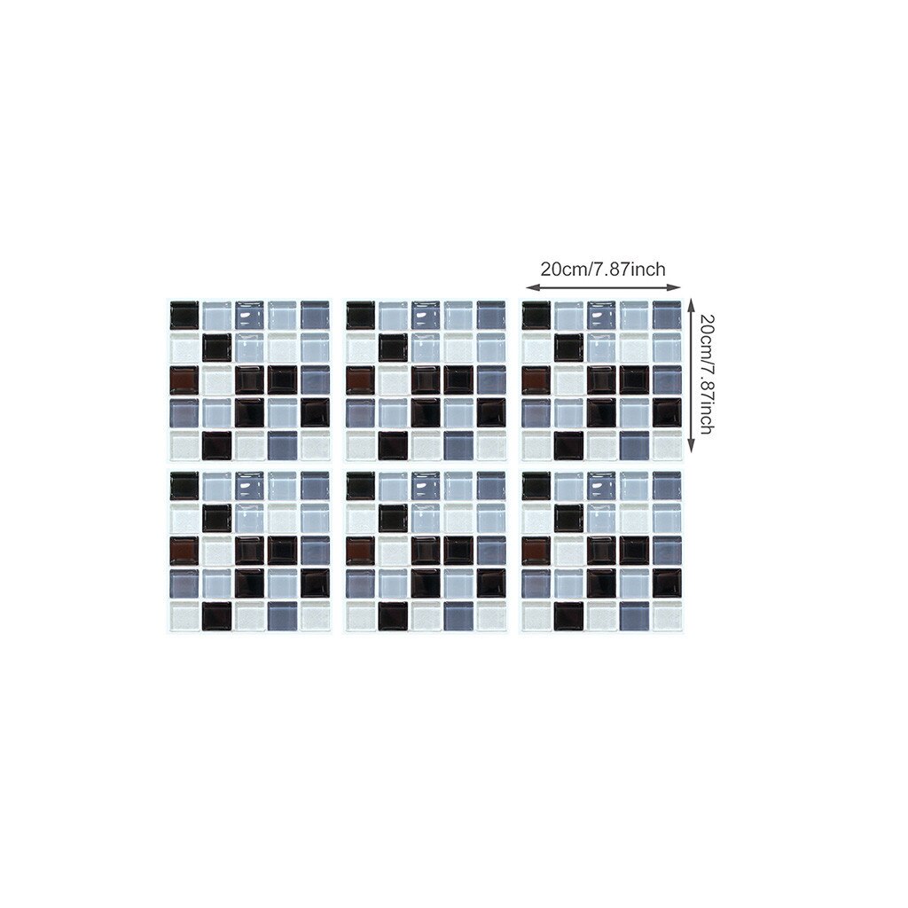 12PCS 3D Self-adhesive Wall Stickers Simulation European Geometric Tile Stickers wallpaper Bathroom Kitchen Backsplash#20