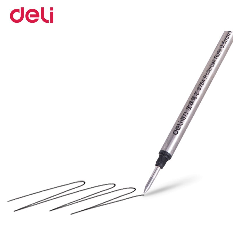 Deli 6pcs 0.5mm balpen gel pen vullingen voor schrijven school kantoorbenodigdheden aanbod pak voor s87 gel pen