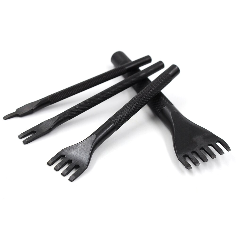 3mm DIY Leather Hole Punching Tool Leather Spacing Line Chisel Tool Flat Hole Puncher DIY Leather Craft Stitching Punch Tool