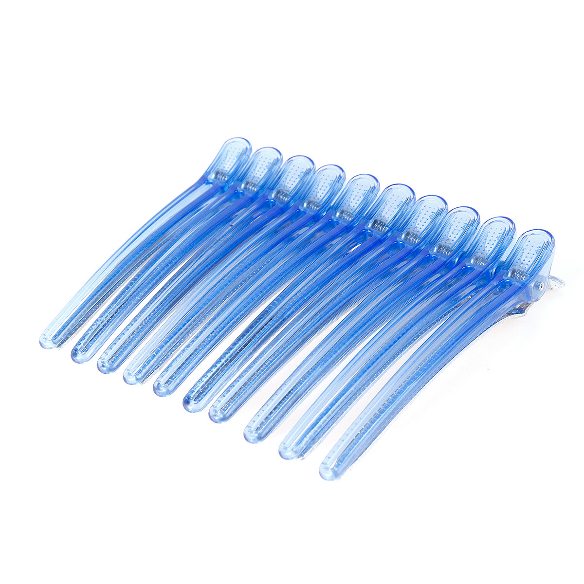 10 Stuks Kappers Haarclips Salon Kappers Plastic Klemmen Professionele Haarspeld Styling Accessoires Tools: Blauw