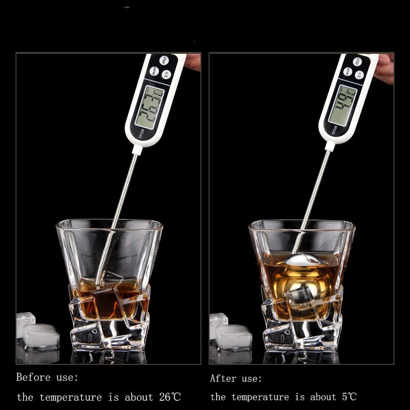 2pcs/box 304 Stainless Steel Round Ice Cubes Whiskey Cooling Stone Quick-frozen Metal Particles Ice Cube Box Wine Set Ice Tartar