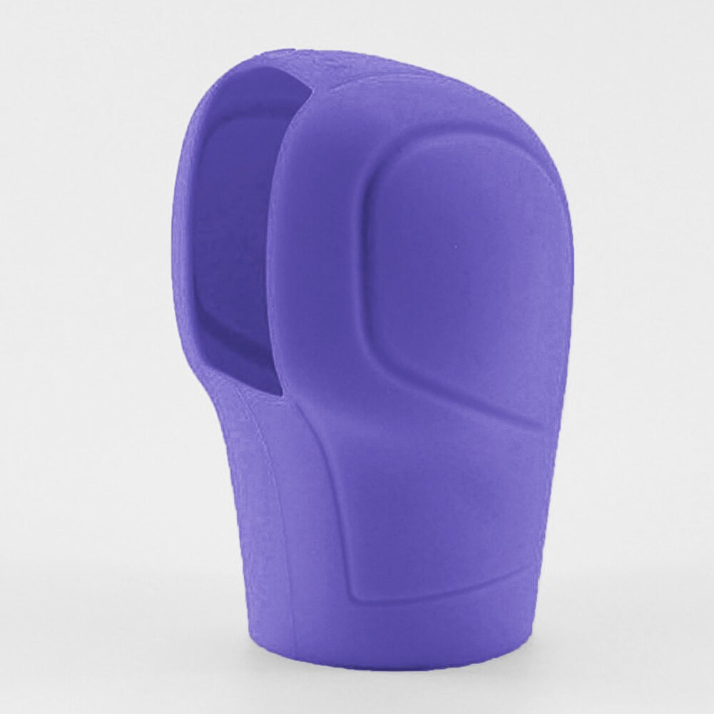 Universell manuell bil håndbremsekasse silikon girhode girskifte deksel fargerike bytte krager håndbremsegrep interiør dekor: Lilla