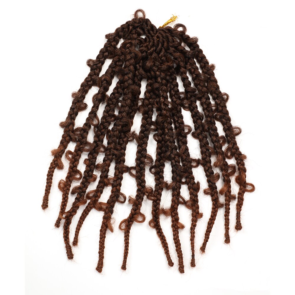 Synthetic 12" Butterfly Locs Crochet Hair Distressed Butterfly Locs Crochet Braids Goddess Pre Looped Bob Locs Pre-Twist Braid: 30