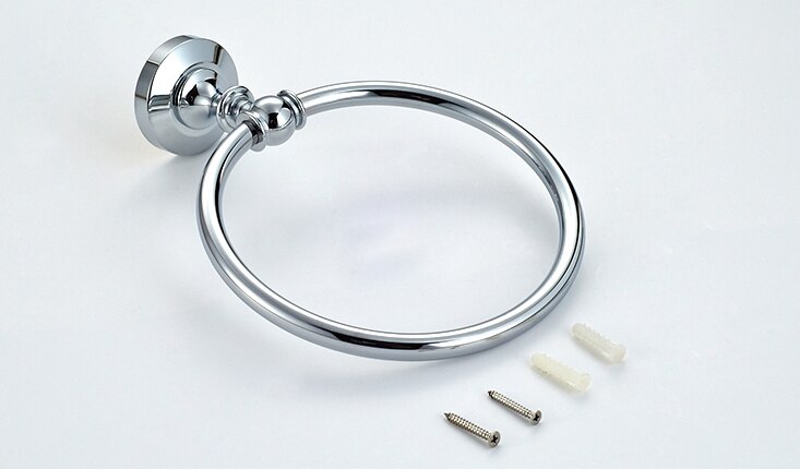 Chrom poliert Messing Bad Wand Montiert Handtuch Ring Halter Bad Zubehör Bad Hardware Bad Armaturen mba805