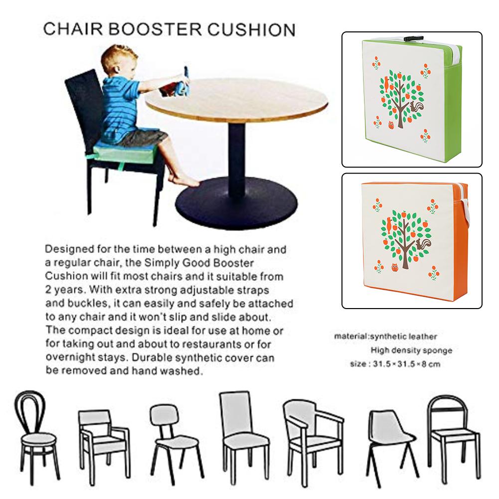 Børn højde stol pude læder visdom træ mønster hævet sæde pude firkantet