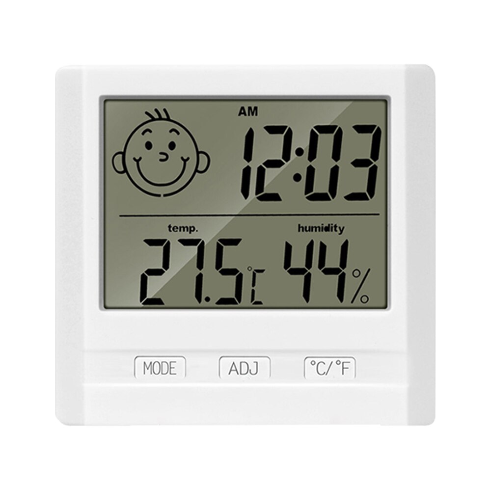 LCD Digital Temperature Humidity Meter Home Indoor Outdoor Hygrometer Thermometer Weather Station With Clock