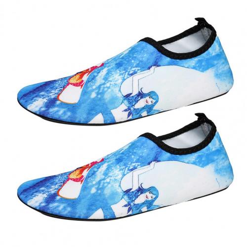 Unisex Swimming Water Shoes Men Barefoot Outdoor Beach Sandals Upstream Shoes Plus Size Nonslip River Sea Diving Sneakers: Blue / 40