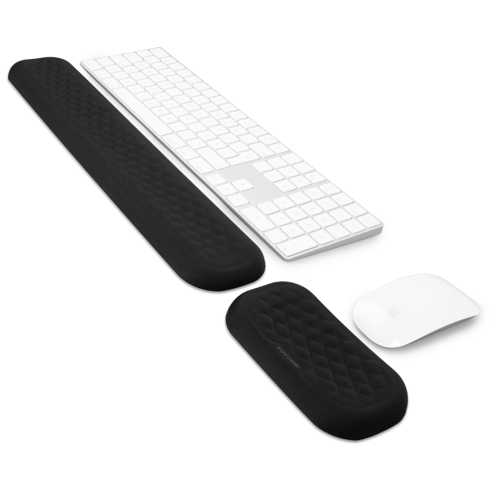 Keyboard and Mouse Wrist Rest Pad Padded Memory Foam Hand Rest Support for Office, Computer, Laptop: GRAY