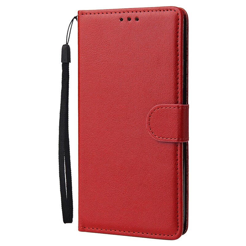 Leather Case Voor Huawei Nova 5 T Case Flip Cover Voor Huawei Nova 5 T Nova5T YAL-L21 Telefoon Gevallen Portemonnee kaarthouder Coque Funda: Rood