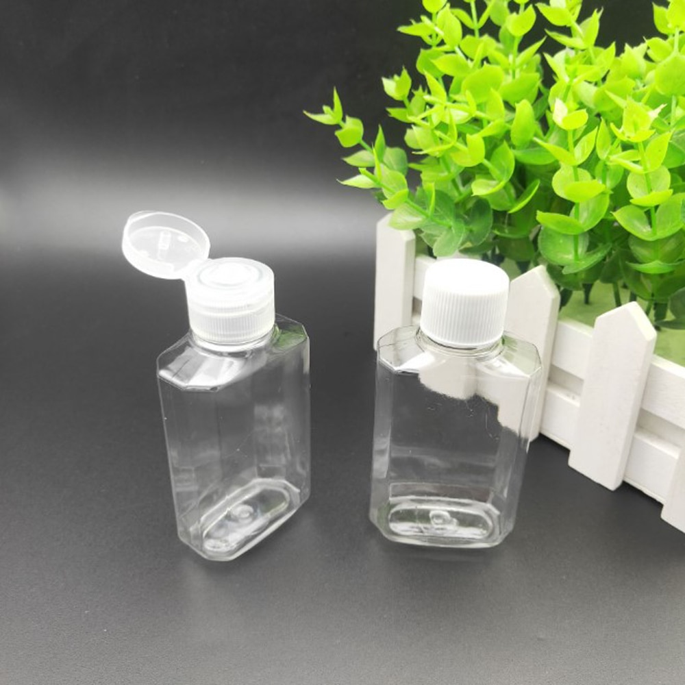 100ml Empty PET Bottle Plastic Portable Clear Refillable Flip-Top Bottles For Travel Makeup Liquid Gel Lotion Container