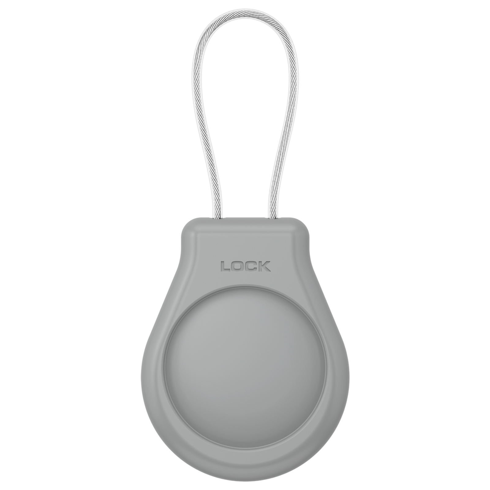 Für Apple AirTags Hülle Schlüsselanhängerhalter mit Drahtkabel 360-Grad-Schutzhülle für Gepäck, Rucksack, Schlüssel, Haustiere, AirTag-Halter: SAND ROSA