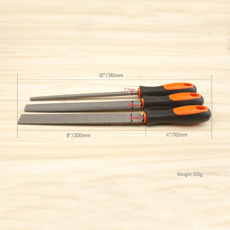 3Pcs Metal File Sets Needle Files Set Tools 8 Inch Wood Rasp Files Set Woodworking Tools