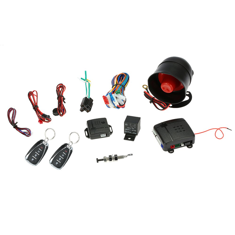 Universal Car Vehicle Security System Burglar Alarm Protection Anti-theft System 2 Remote Car Styling