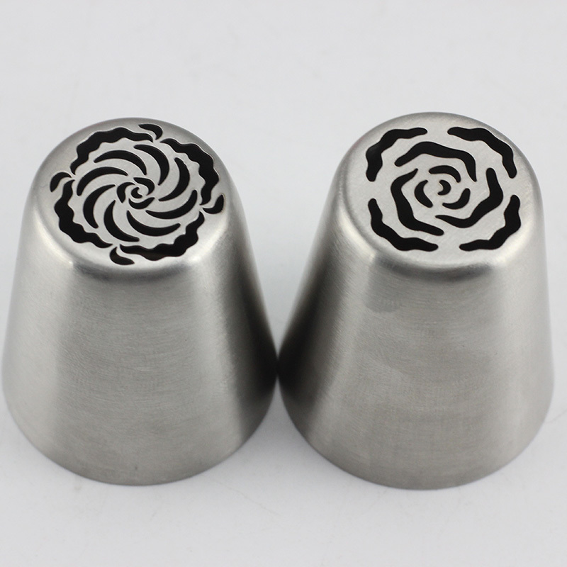 2Pcs Russian Piping Tips Cake Pastry Nozzles Cake Decorating Tools DIY Biscuits Cake Pastry Nozzles Tips Cupcake Dessert Baking