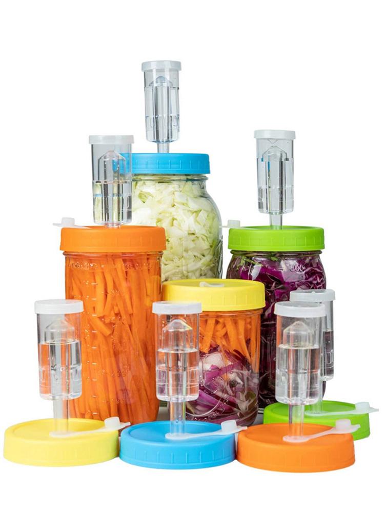 Mason Jar Fermentation Lid Premium Mason Jar Fermenting Lid With Silicone Ring And Airlock Fermentation Kit For Wide Mouth Jars