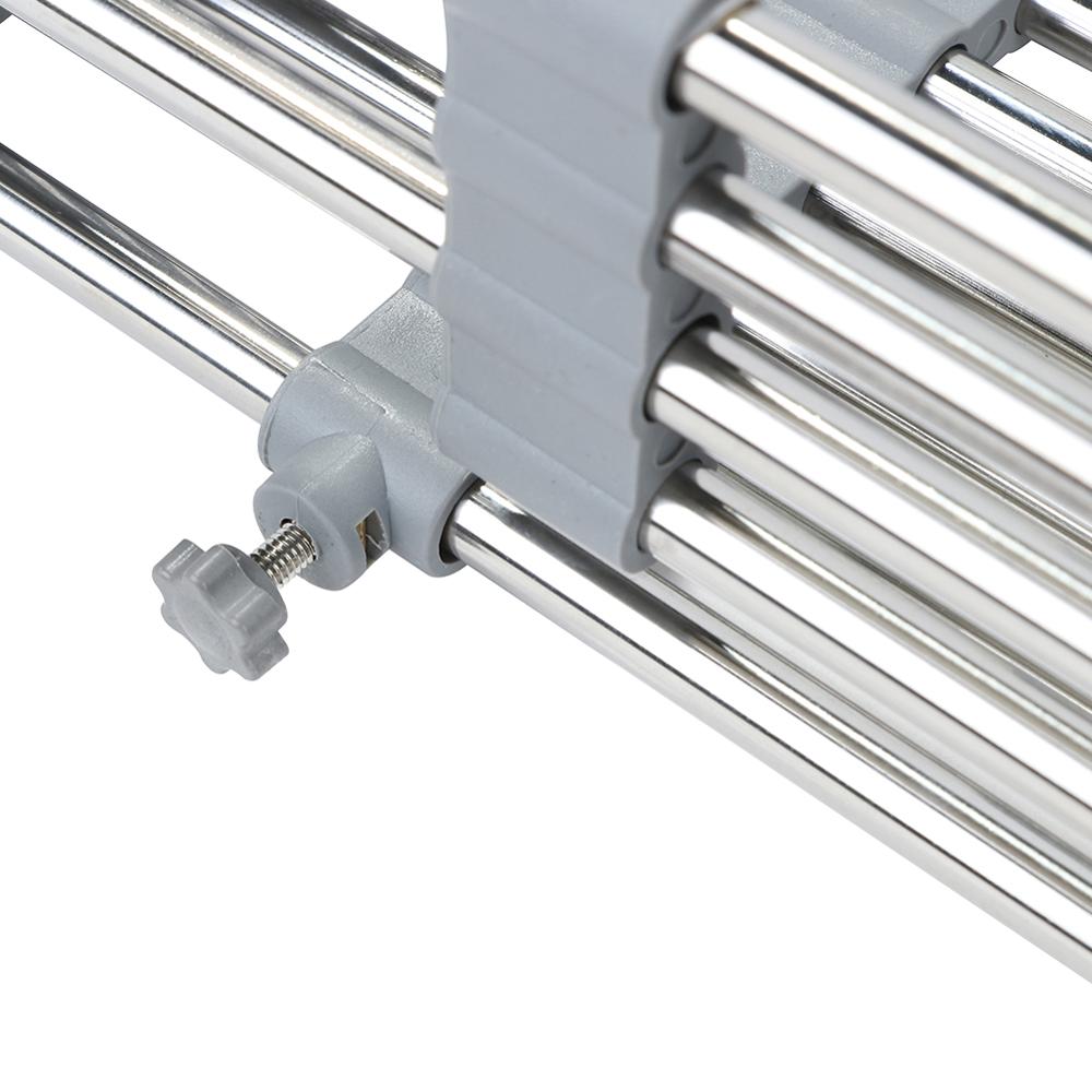 Adjustable Dish Drainer Stainless Steel Telescopic Kitchen Sink Dish Insert Kitchen Storage Organizer Fruit Drying Dish Rack
