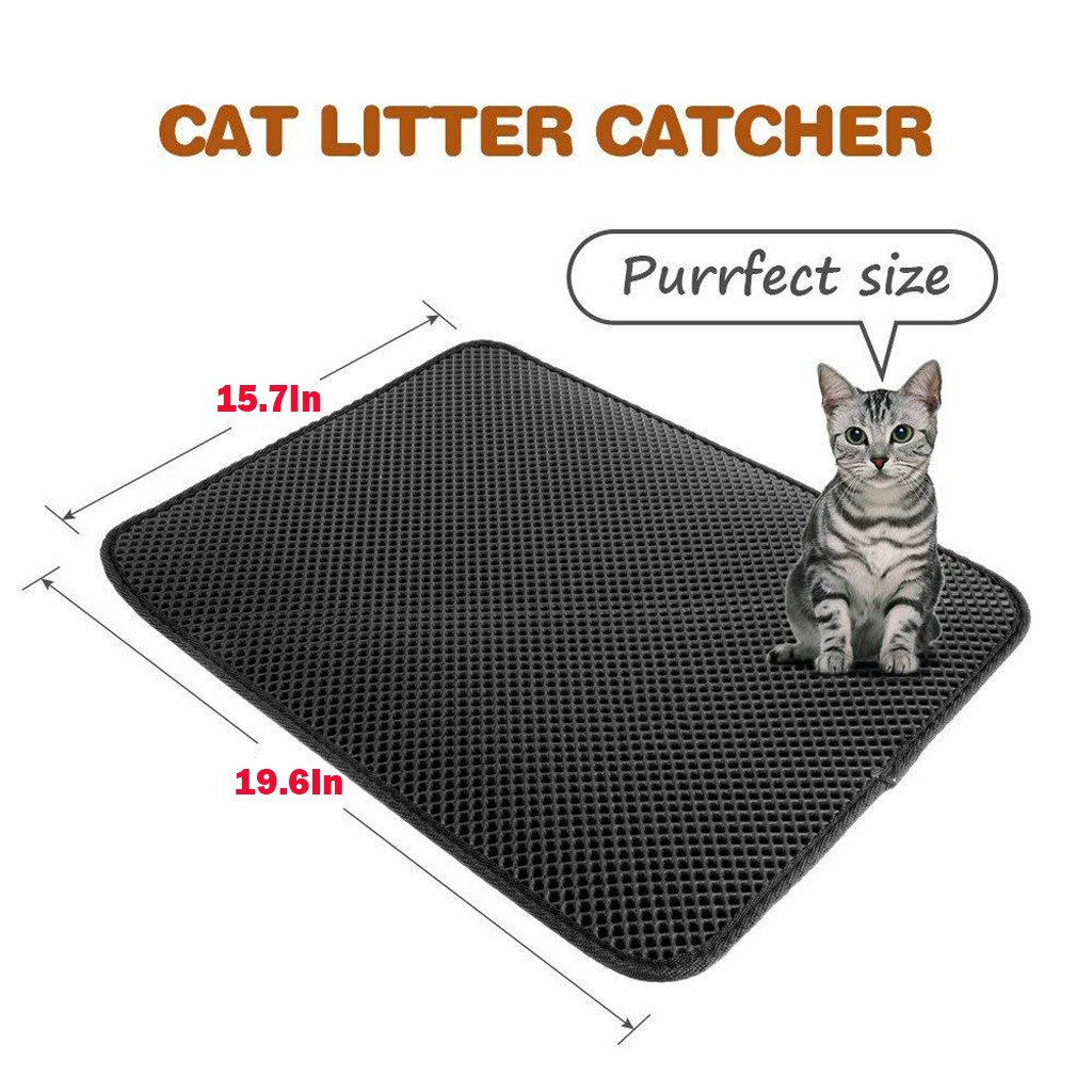 Double Layer Litter Cat Bed Pads Pet Cat Litter Mat Trapping Pets Litter Box Mat Pet Product Bed For Cats House Clean Mat #T2G
