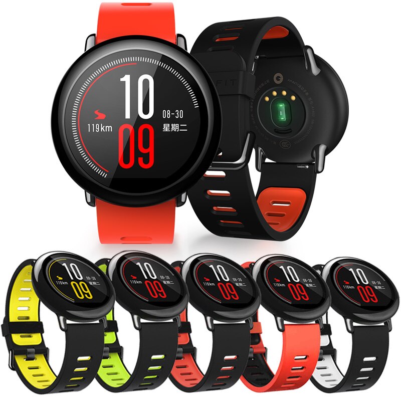 Siliconen band voor xiaomi huami amazfit pace horloge, vervangende sporthorlogeband, polsbandje