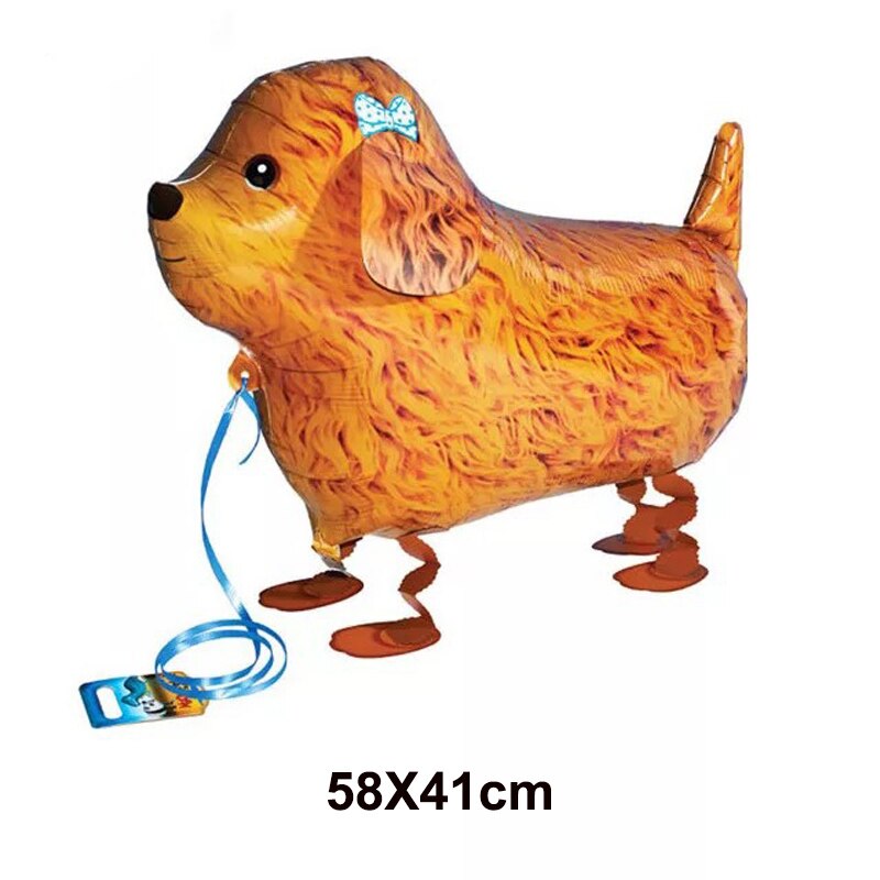 Walking Animal Helium Balloon Dog Panda Tiger Lion Pig Puppy Dinosaur Foil Ballon Happy Birthday Decor Baby shower Toy Air Globo: Agate