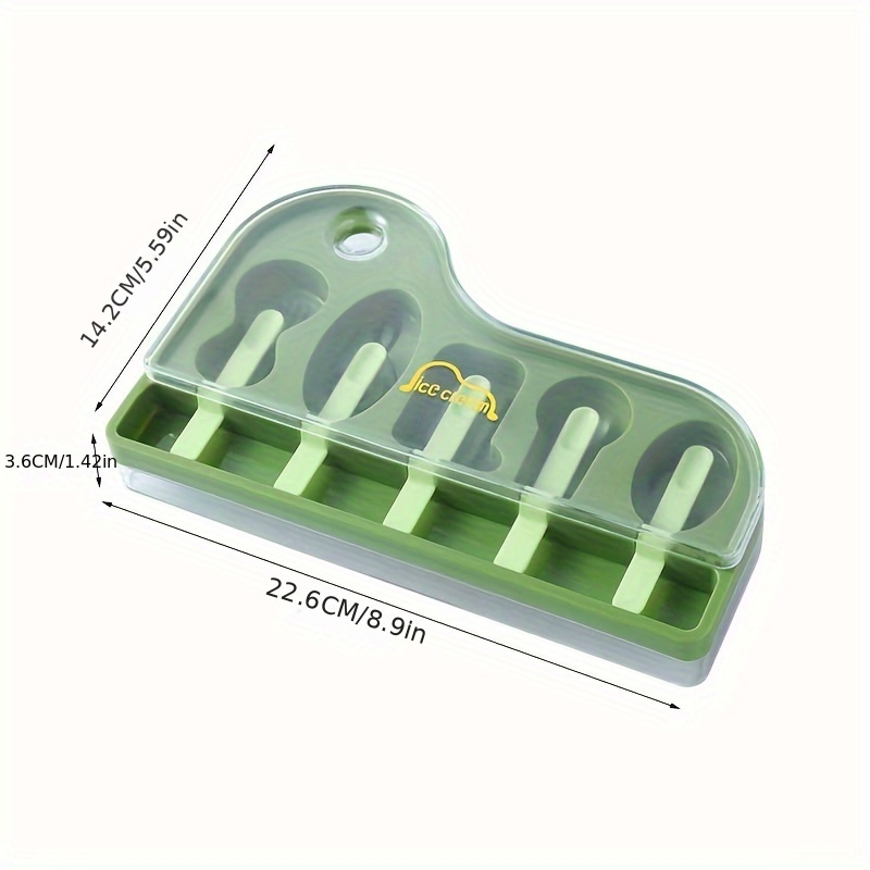 1Pc Piano-Shaped Ice Cream Mold - Diy Homemade Sorbet & Treats, Easy-Release Plastic Popsicle Maker For Parties And Use
