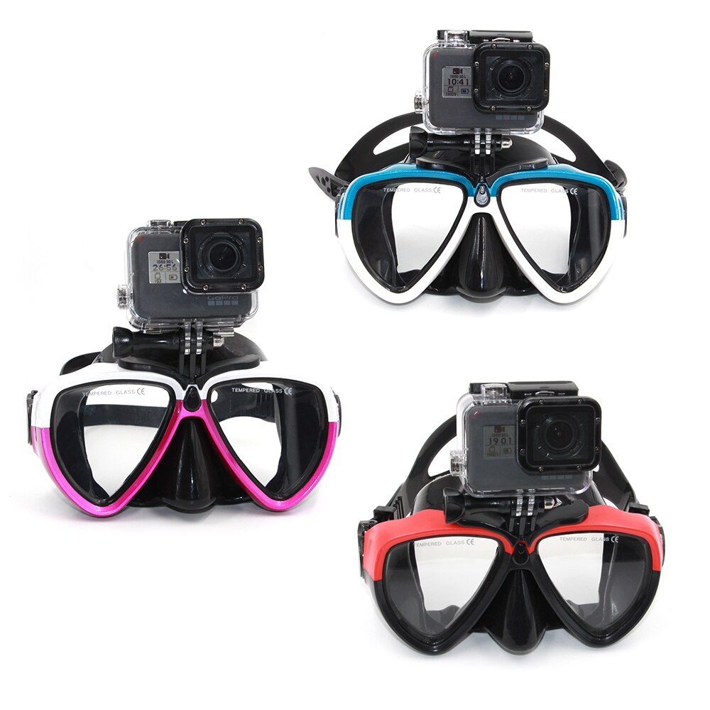 TELESIN Diving Mask Glasses with Detachable Mount Scuba Snorkel Swimming Glasses for GoPro Xiaomi Yi for DJI Osmo Action SJCAM