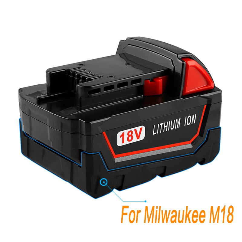 Originele 18V 12800Mah Replacemet Lithium Ion 12.8Ah Batterij Voor Milwaukee Xc M18 M18B Cordless Gereedschap Batterijen + Oplader