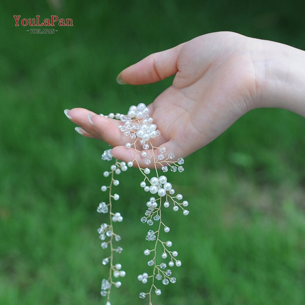 TOPQUEEN SH126 oro cintura cinture Donna con perle Da Sposa abito Da Sposa fascia strass abito Da Sposa per adulti fiore della cinghia della ragazza