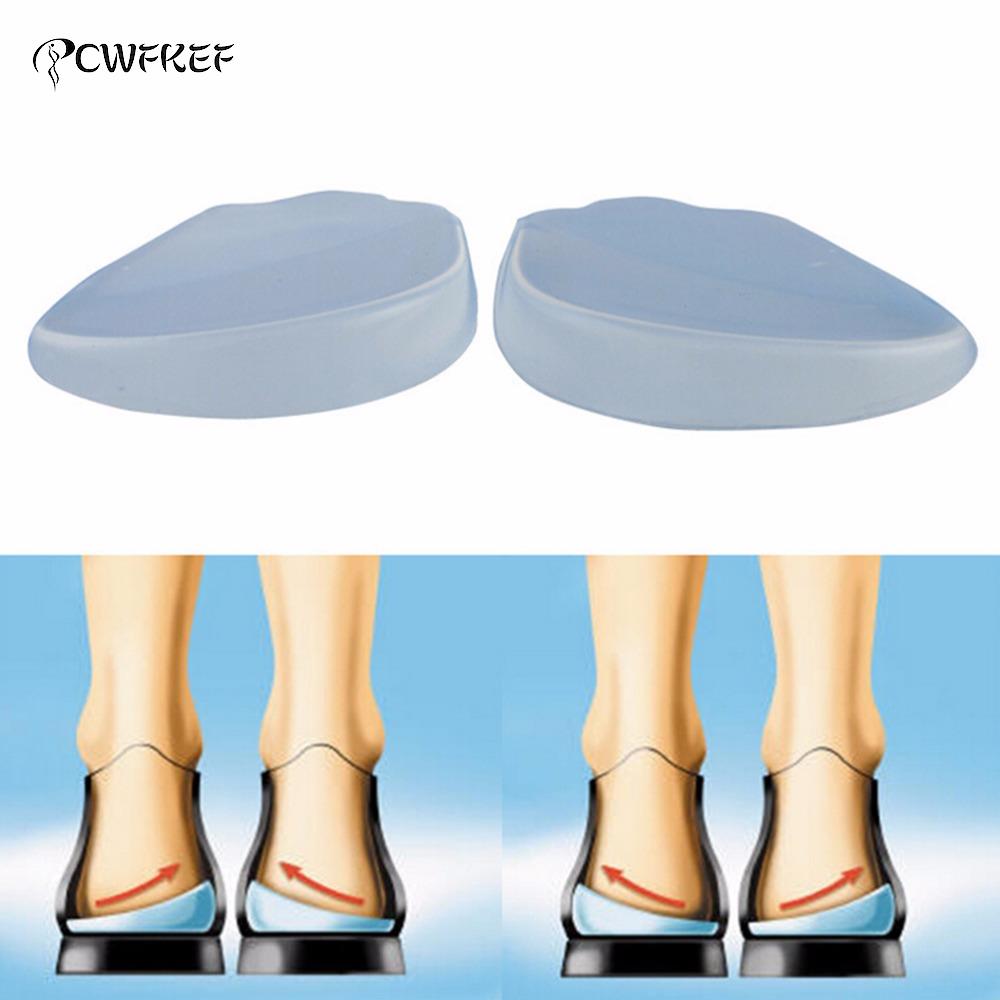 Plantillas ortésicas de silicona X/tipo O corrector de piernas gel almohada para talón plantillas ortopédicas zapatos almohadilla parches de tacón para el cuidado de los pies