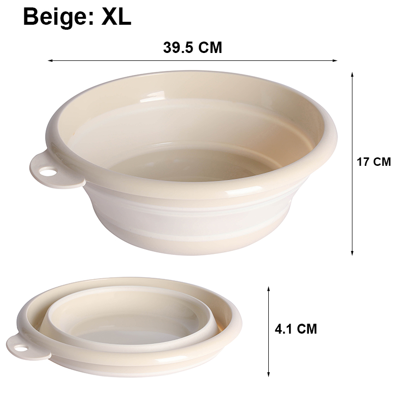 Seau pliable Portable et , bassin pliable pour voyage en plein air pêche Camping, seau de lavage de voiture, 4 tailles: Beige XL