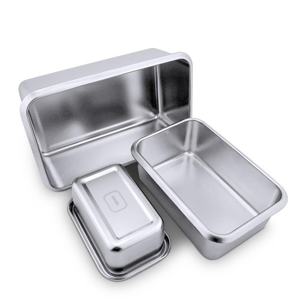 Rvs Lunchbox Voedsel Bento Opslag Container Scherper Met Cover