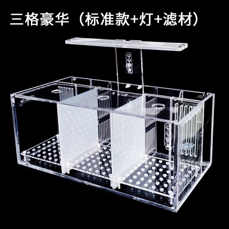 Betta Fish Tank Guppies Breeding Hatching Isolation Box Acrylic Special Group Row Cylinder Live Desktop Ecological Creativity: Clear