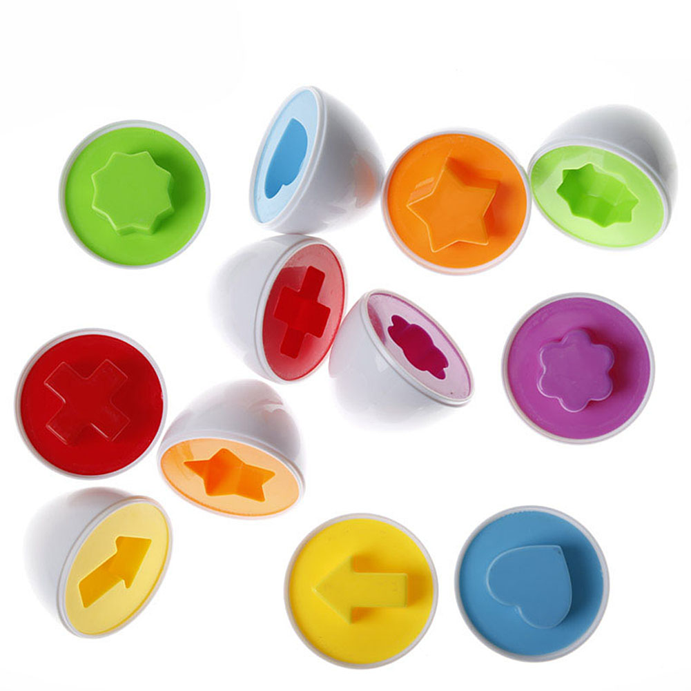 6pc/ sæt farve matchende æg sæt parrede æg gashapon smart æg førskole legetøj farvegenkendelse færdigheder læring legetøj