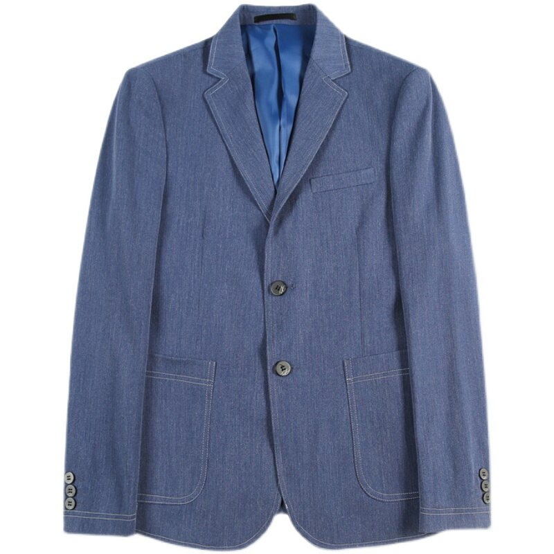 Chaqueta de estilo británico para hombre, traje informal de negocios ajustado, Chaqueta de vestir para novio, ropa de calle para hombre, ropa Social